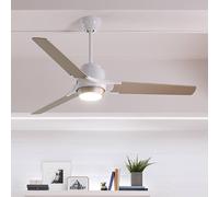 KICHLER Ventilatore da soffitto LED Zeus bianco-argento KICHLER