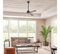KICHLER Ventilatore da soffitto Ried, a tre pale, color ferro KICHLER