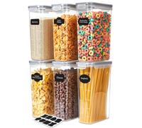 KICHLY Contenitore per cereali (Set di 6) Plastica senza BPA Contenitori