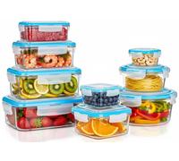 KICHLY Set di contenitori in vetro per la conservazione degli alimenti 18 pezzi