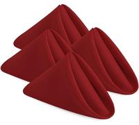 KICHLY Tovaglioli di stoffa - confezione da 24, Tovaglioli di Stoffa riutilizzabili morbidi e confortevoli - ideali per eventi e uso regolare a casa, poliestere (Rosso, 43 x 43 cm)