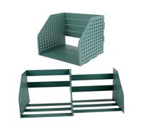 KICHOUSE 1 Pz. Portaoggetti libreria mensola libri home book holder addobbi scaffali organizzatori per scrivania casa piccolo cremagliera scaffale del libro utile fermalibri plastica Green