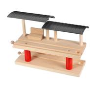 KICHOUSE 1 Set accessori per binari del treno piattaforma della stazione ferroviaria giocattoli con doppia piattaforma in legno giochi in legno per bambini giocattoli in puzzle