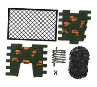 KICHOUSE 1 Set Accessori per la scena della recinzione del blocco di guerra di guerra giocattoli per tavolo di sabbia ragazzo giocattolo barricata resina