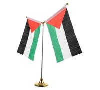 KICHOUSE 1 Set Bandiera Palestina Tavolo con Miniature Bandierine Palestinesi Inossidabile per Decorazione Ufficio e Casa Stabilità Garantita e Design Accattivante