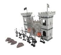 KICHOUSE 1 Set del castello soldato soldati giocattoli ragazzi dell'esercito interessanti soldatini Arredamento da tavolo di sabbia micromodello cartone Grigio
