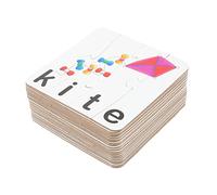 KICHOUSE 1 Set giocattolo per puzzle di apprendimento dell'inglese puzzle di riconoscimento delle parole Giocattolo educativo giocattoli educativi per carta bianca