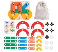 KICHOUSE 1 Set Scacchi di punta tic bloccato Puzzle cognitive per giocattolo puzzle corrispondente puzzle prescolari enigmi dei giocattolo puzzle cognitivo Di legno