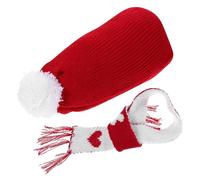 KICHOUSE 1 Set Scarpa Di Nacchio Di Snope Mini Sciarpa Lavorata a Maglia Mini Cappelli Piccolo Cappello Sciarpe Sciarpa in Miniatura Sciarpa Per Realizzare Bambole Fatto Natale Filato