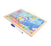 KICHOUSE 1 Set Tavolo Da Disegno Del Puzzle in Legno Attività Del Puzzle Per Ragazzino Che Fa i Primi Passi Educativo Puzzle Del Che Giocano Di Legno