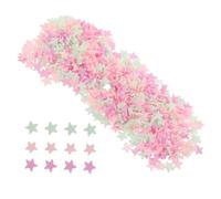 KICHOUSE 10 Pezzi Decorazioni a Forma di Stella a Cinque Punte in Resina Rosa per Nail Art DIY Facili da Usare e Multifunzionali