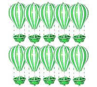 KICHOUSE 10 Pezzi mongolfiera decorazioni verde comunione blu margherita caldo palloncini decorativi per feste Decorazione per feste di compleanno foglio di alluminio Green