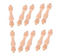 KICHOUSE 10 Pezzi Pilastri Romani del Ponte Arredamento pilastro Romano colonne e pilastri Decorazione Finale in Legno terminali per colonne Letto terminale Paralume di Legno Beige