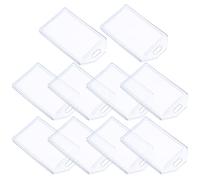 KICHOUSE 10 Pezzi Porta Badge in Pvc Trasparente per Etichette Identificative, Titolari di Carte e Etichette per Bagagli da Viaggio con Foro per Fissaggio, Resistente e