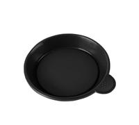 KICHOUSE 10 Pezzi Vassoi Rotondi per Vasi di Piante Succulente in Plastica Nera Manico e Fessura Profonda, per Giardino e Interni, Diametro 6,8 Cm