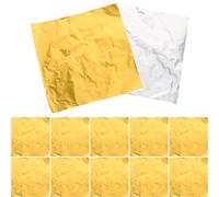 KICHOUSE 100 Pezzi Carta da Regalo in Stagnola Oro per Caramelle e Cioccolato, Facile da Usare e Protegge le Caramelle, per Casa e Matrimoni