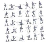 KICHOUSE 100 Pezzi Giocattoli di soldato soldato da tavolo in sabbia mini soldati figure giocattolo giocattoli da uomo soldati in miniatura plastica Argento