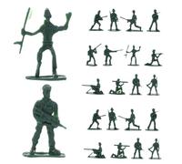 KICHOUSE 100 Pezzi Mini Soldato Modellini Di Soldatini Figurine in Miniatura Statuina in Miniatura Modellini Di Mini Soldati Piccole Figurine Miniature Dipinte Verde Oliva Plastica