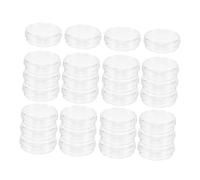 KICHOUSE 100 pezzi Piastre Petri Trasparenti per Crescita Cellulare con Superficie Scrivibile per Laboratorio e Progetti Scientifici di Microbiologia