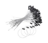 KICHOUSE 100 pezzi Sigilli di Sicurezza in Acciaio per Cavi Numerati Fascette Autobloccanti Nere per Spedizioni Etichette Antimanomissione per Contenitori Facili da Installare e Resistenti