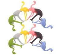 KICHOUSE 12 Pezzi Segna Bicchieri in Silicone Design Fenicottero, Anelli Elasticizzati per Calici da Vino e Martini, Accessori Colorati per Feste di Addio al Nubilato e Cocktail
