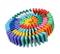 KICHOUSE 120Pezzi Educativo per Domino Colorati da Te per Sviluppare Abilità Matematiche e Creatività Design Resistente e Facile