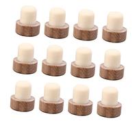 KICHOUSE 12Pezzi Tappi per Bottiglie Vino Tappi Riutilizzabili per Vino e Altri Liquidi Alta Durabilità e Superiore Beige