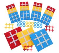 KICHOUSE 15 da Tavolo Tris Colorati Rosso Educativo per e per Divertimento e Condivisione tra Genitori