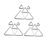 KICHOUSE 15 pezzi Formine per Biscotti Triangolari in Acciaio Inossidabile Dimensioni per Stampi Geometrici Tagliabiscotti Resistenti Antiruggine Facili da Pulire per Cucina e Dolciaria