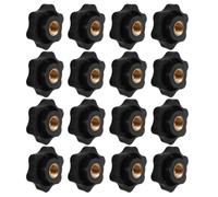 KICHOUSE 16 Pezzi Dado a Stella Manopola Antiscivolo in Plastica e Ottone per Attrezzature di Serraggio Compatte, per Ambienti di Lavoro Pesanti e Spazi Ristretti, Filettatura Femmina M10