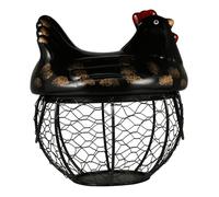 KICHOUSE 1pezzi Cestino Decorativo Ceramica Forma Di Pollo Con Portabicchieri Contenitore Per Uova e Frutta Adornamento Per Scrivania e Cucina Come Per Inaugurazione Casa
