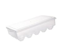 KICHOUSE 1pezzi Contenitore Per Uova Trasparente Realizzato in Plastica Pp Di Qualità Impilabile e Compatto Per Frigorifero Design Elegante Per Facile Visibilità Del Contenuto