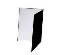 KICHOUSE 1pezzi Riflettore Fotografico Formato Cartone Riflettente Pieghevole Nero Lato Per Riempire La Lato Argentato Per Riflessi Accessorio Per Nature Morte e Fotografia Prodotti