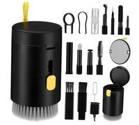 KICHOUSE 1Set Kit Pulizia per Dispositivi Elettronici Detergentper Tastiera e Auricolari con Contenitore Ordinato per Laptop Fotocamere e Smartphone