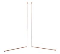 KICHOUSE 2 bacchette da rabdomante in rame, lunghe 26 cm con impugnatura da 11,4 cm, ideali per la ricerca dell'acqua, l'esplorazione spirituale e la caccia all'oro, per dilettanti e