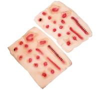 KICHOUSE 2 Pezzi Adesivi Per Cicatrici Ferite Simulare Falso Realistico Di Halloween Ragazzo Decorazioni Di Halloween Strisciante Sanguinante Temporaneo Cerotti Pvc