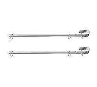 KICHOUSE 2 Pezzi Asta Bandiera per Yacht in Acciaio Resistente Supporto per Barche e Imbarcazioni Fissaggio Sicuro per Bandiere di Navigazione Accessorio Nautico Resistente alla Corrosione