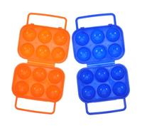 KICHOUSE 2 pezzi Contenitore Portauova in Plastica Scomparti con Manico Organizer Uova da Campeggio e Frigorifero Scatola Robusta e Portatile per Nic Escursionismo e Viaggi All Aperto