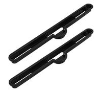 KICHOUSE 2 pezzi di ricambio per tavolo pieghevole: binario di guida in plastica nera - canale di montaggio da 11,69 pollici e binario di guida per ferramenta per mobili fai da te, tavoli da campeggio