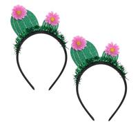 KICHOUSE 2 Pezzi Fascia per Chioma a Forma di Cactus Glitterato, Cerchietti Decorativi per Feste e Carnevale, Accessori Chioma per Ragazze e Cosplay, Idea Regalo per Compleanni e Eventi