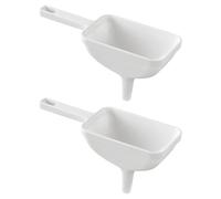 KICHOUSE 2 Pezzi Imbuto Multifunzionale a Bocca Larga in Plastica Manico, Grandi Imbuti per Travaso Vino, Olio e Aceto, Utensili da Cucina per Riempimento Preciso e Uso Domestico