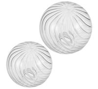 KICHOUSE 2 Pezzi Lampadario Globo in Vetro Trasparente Copertura Sfera Rotonda Bolle Sostituzione Paralume per Lampade Sospensione Moderne e Applique