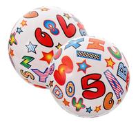 KICHOUSE 2 Pezzi Lettere Sflable Leather Ball Palle Da Biliardo Da Spiaggia Bomboniere Per Feste in Piscina Sulla Spiaggia Palloni Gonfiabili Per Piscine Palla Gonfiabile Palle Da Festa Pvc