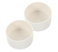 KICHOUSE 2 pezzi Manicotti Protettivi in Silicone per Bottiglie Fodera Antiscivolo e Resistenti per Fondo Bicchieri da Design Semplice Bianco Protezione Anti-usura e Isolante Termico