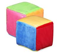 KICHOUSE 2 Pezzi peluche Impara i cubi tascabili Apprendimento dei cubi tascabili da tasca giocare a dadi Story Cubes Game giocattoli da insegnante di insegnanti pellicola di plastica