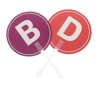 KICHOUSE 2 Pezzi Segnali Handheld Ab Cd per Interazione Insegnante-studente Tavoletta Voto Doppia Faccia Leggera e Resistente per Giochi e Lezioni Inglese Primaria