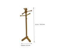 KICHOUSE 2 Scale Dollhouse Accessory Retro Style Mini Clothes Drying Rack For Creative Play And Home Decoration