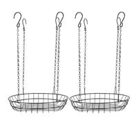 KICHOUSE 2 Set di Inserti rialzanti Regolabili per vasi di Grandi Dimensioni, elevatore in Metallo per vasi da Fiori da 30-45 cm con Ganci e Catene, Solleva Le Piante istantaneamente per Interni ed