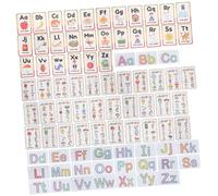 KICHOUSE 2 Set giocattolo per l'ortografia delle parole Schede flash del gioco di matematica schede flash apprendimento giocattoli imparare le flash card della fonetica carta