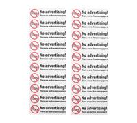 KICHOUSE 20 adesivi per cassetta postale "No posta indesiderata" - Cartello di avvertimento autoadesivo &;Vietato l'accesso alla pubblicità&; per cassetta postale, casa, ufficio,